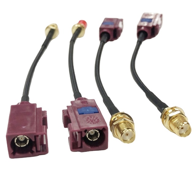FAKRA  Extension Adapter Cable Farka C Type  Female Plug RG174 Pigtail Jumper Coaxial Cable Assembly  Black 50 50cm