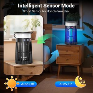 Saijzek nouveau brevet haute tension solaire Bug Zapper extérieur/intérieur RGB flamme lampe pour mouches et moustiques - Product Image 5