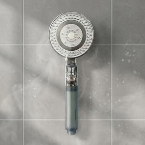 Pommeau de douche circulaire moderne et durable en aluminium de 20 cm à fixation murale, épaisseur de 1,2 mm et finition polie pour salle de bain - Product Image 3