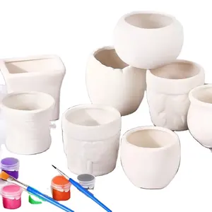 Chất Lỏng Gấu Colorable Con Heo Đất Ngân Hàng Nhà Máy Bán Buôn Tùy Chỉnh Sáng Tạo Handmade DIY PVC Graffiti Tranh Gốm Thạch Cao Búp Bê