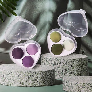 Set de 3 Esponjas de Maquillaje Lavables, Ecológicas y Duraderas para Polvo, Diseño de Corazón, Etiqueta Privada Personalizada en Bolsa OPP - Product Image 2