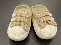 Chaussures en tricot et crochet faites à la main pour tout-petits, unisexes, 100% coton, personnalisables avec votre LOGO, écologiques, légères, pour toutes les saisons