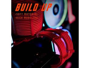 Kabel ekstensi catu daya 24Pin Motherboard Dual Pcie 8(6 + 2)Pin GPU 8(4 + 4) Kabel CPU Pin dengan sisir mendukung semua antarmuka ATX12V - Product Image 5