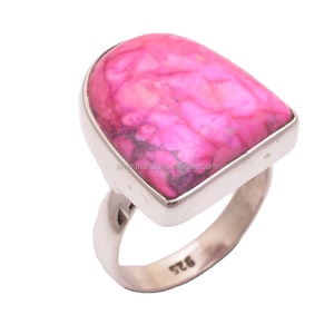 แหวนเงินแท้ 925 ประดับพลอยซูกิไลต์สีชมพูธรรมชาติ ดีไซน์คลาสสิก สำหรับโอกาสครบรอบแต่งงาน งานเลี้ยง และงานปาร์ตี้ ขายส่งจำนวนมาก - Product Image 1