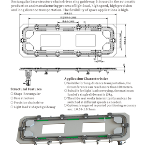 Système <span class=keywords><strong>de</strong></span> monorail à rail courbé Zhenji V50mm, guidage 80kg, convoyeur circulaire pour ligne d'assemblage <span class=keywords><strong>de</strong></span> modules ECU - Product Image 4
