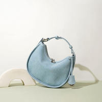 Sac à main en cuir croissant de marque célèbre, nouveau sac à bandoulière simple pour femme, tendance, de luxe, imperméable, été, style national