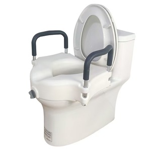 Asiento elevador para inodoro con reposabrazos, altura ajustable, para personas mayores y mujeres embarazadas, equipo de seguridad para el baño - Product Image 1