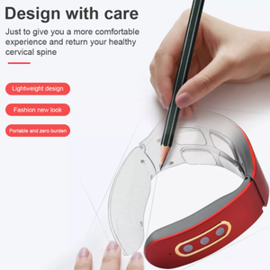 Masajeador de cuello en forma de U, blanco, portátil, EMS, baja frecuencia, 3D, inalámbrico, calefacción inteligente, pulso, 4 cabezales, novedad, superventas - Product Image 4