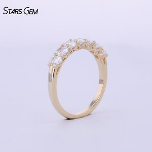 Anillo de Oro Sólido de 10K Starsgem, Unisex, con Diamante Cultivado en Laboratorio de 0.99ctw, Corte Brillante Redondo de 3*4mm, Estilo Clásico para Aniversario, 41.7% de Pureza - Product Image 3