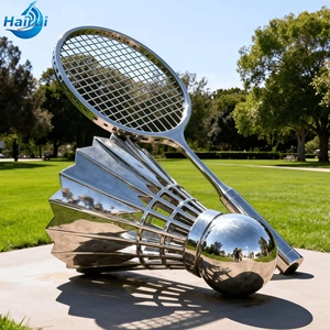 Grandes Esculturas de Raquetas de Acero Inoxidable, Pelotas de Tenis y Golf, y Esculturas para Decoración de Parques, Material de Acero Inoxidable Hairui434 - Product Image 3