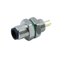 Connecteurs circulaires industriels M5 mâle-femelle à montage sur panneau, 3 ou 4 broches, interface DIP à fixation frontale, alimentation USB, étanchéité IP68