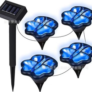 Guirnalda de Luces Solares con Forma de Mariposa, Juego de 4 Piezas, Decoración para Jardín y Césped, Luz LED Empotrada en el Suelo - Product Image 1
