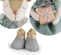 Zaves fait à la main argent bleu renne orignal paire mignon debout décorations de noël pour les cadeaux de célébration de vacances pour les couples