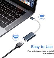 KUYIA-Adaptador usb tipo C a HDMI, Thunderbolt, USB tipo C, Cable adaptador HDMI macho a hembra, compatible con 4K