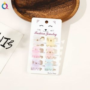 Di tendenza moda strass in resina acrilico a becco d'anatra clip eleganti accessori per la decorazione di capelli glitterati per ragazze vendita calda - Product Image 1