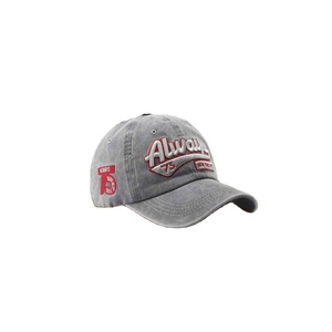 Casquette de baseball unisexe en coton 100% lavé et vieilli, avec lettres brodées et nœuds, style urbain unique, protection solaire, pour l'extérieur et la mode - Product Image 1