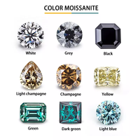 Starsgem Moissanite Berkualitas Tinggi 0.8-2.9mm DE VVS Excellent Batu Permata Lepas Potongan Bulat Brilian Moissanite