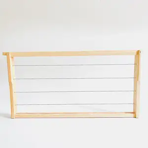 Professional fir wooden frame with wire timber beekeeping bee nuc box beehive wax foundation