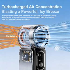 Factory Custom Logo Super <b>Mini</b> Handheld <b>USB</b> Type-C Rechargeable 20000RPM Brushless Motor Portable Cooling <b>Fan</b> Household Outdoor - Product Image 3