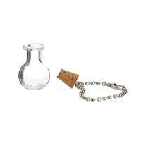 Bouteille en verre créative DIY en liège, forme spéciale, mini bouteille suspendue de 1 ml, bouteille artisanale pour messages flottants