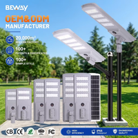 Lampadaires solaires LED intelligents intégrés haute puissance, étanches IP65, 100, 150, 200 W, avec détecteur de mouvement, pour jardin