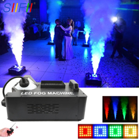 Machine à fumée verticale 1500W RGB LED DMX avec télécommande pour scène, DJ, fête, spectacle