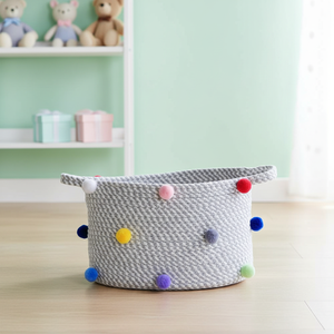 <span class=keywords><strong>Panier</strong></span> cadeau en corde tressée, paniers de Pâques vides, petits paniers vides pour cadeaux, <span class=keywords><strong>panier</strong></span> de rangement pour jouets de chien en corde de coton - Product Image 2