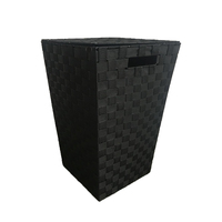 Panier à linge de stockage tissé en plastique pliable organisateur panier de placard pour vêtements pour salle de bain et armoire