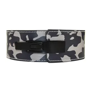 Weight Belt Customized Color 13mm Thickness Lever Buckle Belt Wholesale Camouflage Fitness Cowhide Weight Lifting Lever Belt
