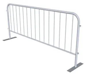 Galvanized crowd control barriers event fence with movable feature pedestrian cross barrier using powder coated