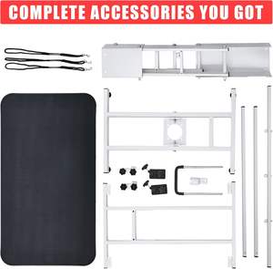 Table de toilettage pour chien hydraulique professionnelle en acier inoxydable et en bois de fer avec revêtement en caoutchouc, facile à nettoyer, station de toilettage pour animaux de compagnie réglable - Product Image 3