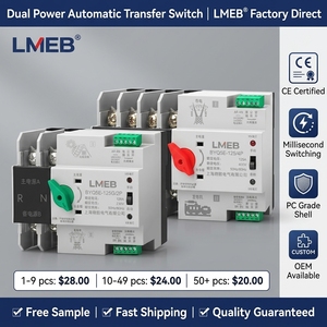 [Certifié CE] Commutateur de transfert automatique double alimentation photovoltaïque 63A 100A <span class=keywords><strong>ATS</strong></span>, contrôleur 380V, montage sur rail DIN, inverseur de source - Product Image 1