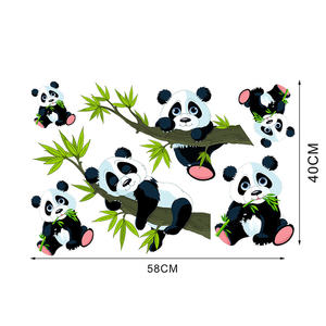 Mignon <span class=keywords><strong>panda</strong></span> bambou dessin animé <span class=keywords><strong>stickers</strong></span> <span class=keywords><strong>muraux</strong></span> décoration papier peint autocollants auto-adhésifs peinture pour enfants Wall Art décor à la maison - Product Image 5
