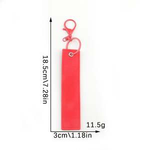 Porte-clés tendance en polyester et acier inoxydable durable, personnalisable avec broderie pour marques sur mesure, vente en gros pour boutiques en ligne - Product Image 6