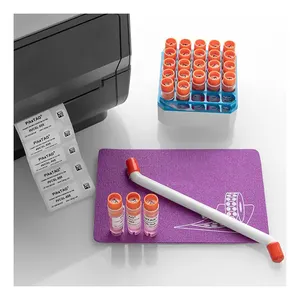 定制低温卷Etiqueta医用冷冻试管低温标签血管贴纸条形码实验室化学品标签