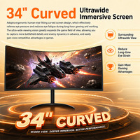 Monitor Gaming Curvo de 34 Pulgadas, 240Hz, 4K, Pantalla IPS LCD, Soporte Elevador, Efecto de Iluminación RGB, Adaptive Sync, Proveedor Verificado
