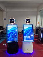 Machine Photobooth Robot DSLR avec Écran Tactile 32 Pouces, Photobooth Robot avec Appareil Photo et Imprimante pour Mariage et Fêtes