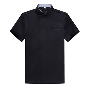 Vêtements unisexes de haute qualité anti-boulochage pour la cuisine, la restauration rapide, uniformes de serveurs, uniforme de chef avec fermeture éclair cachée - Product Image 1