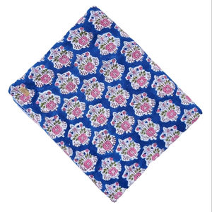Tela de Algodón Hecha a Mano en India, Tela Estampada a Mano Sanganeri de Jaipur, Material de Tela para Vestidos, Fabricante Indio - Product Image 1