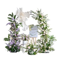 Fleurs artificielles personnalisables style Monet pour arche de mariage, décorations florales pour arche de mariage, arrangements floraux en roses artificielles, vente en gros