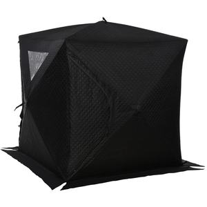 Your Mobile Ice Basecamp: Black Waterproof Pop-up Tent <b>for</b> Eco-Friendly Fishing - Product Image 3