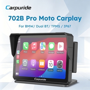 Carpuride W702B Pro Carplay pour <span class=keywords><strong>moto</strong></span>, compatible avec les motos <span class=keywords><strong>BMW</strong></span>, plug and play, double partage de musique BT, portée maximale de 10 mètres, Carplay pour <span class=keywords><strong>moto</strong></span> - Product Image 1