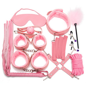 Giocattolo adulto Del Sesso di Cuoio Giapponese <span class=keywords><strong>Bdsm</strong></span> Strumenti 7pcs Set <span class=keywords><strong>Bdsm</strong></span> Bondage Accessori Manette Collari - Product Image 2