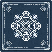 Tapis de jeu de Mahjong américain Funky Trade, motif floral Mandala orné, tapis de table carré, insonorisant, antidérapant, en caoutchouc
