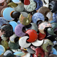 Novedades Económicas Lunas Crecientes de Cristales de Cuarzo Mixtos Naturales de 30 mm para Sanación para Comprador