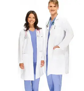 Wholesale Hospital Doctors Uniform Pharmaceutical Workwear Lab Coats for Female and Male