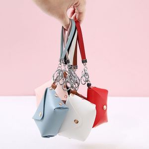 Wholesale Korean-style Creative Trendy Personalized Keychain Bag PU Leather Open Closure Wrist Strap Coin Purse Storage <b>Pouch</b> - Product Image 2