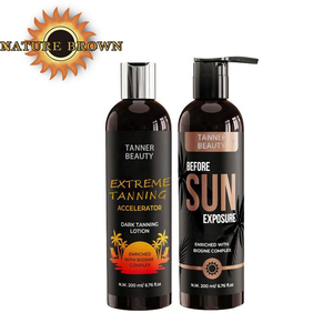 Crema aceleradora de intensificación extrema vegana de etiqueta privada para cama solar de bronceado corporal y Loción de bronceado - Product Image 1
