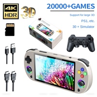 Konsol Game Genggam Klasik Retro M22 Pro Layar HD IPS 5.0 Inci Linux/Emelec 4.3 Pengontrol Nirkabel Gaming PS1 64GB