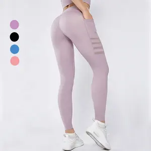 Phụ Nữ Nylon Dropship In Tùy Chỉnh Tập Thể Dục Cao Eo Yoga Quần